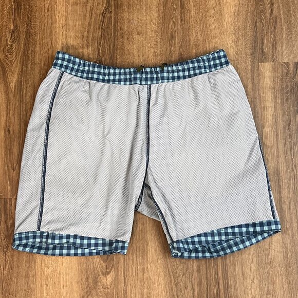 Relwen Blue Gingham Air-Stretch Hybrid Windshort Trunks Sz XL - Picture 11 of 13